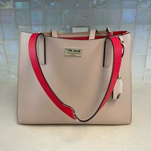 Pink and red Kate spade large tote